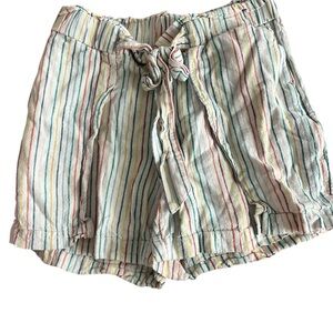 Cato Women's High Waist Striped Shorts - Multicolor